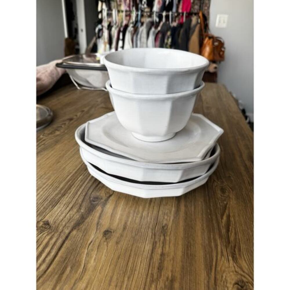 goop x CB2 Cremieux White Stoneware 7-Piece Set - Rare Discontinued Collection